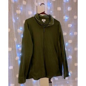 Dark Green Fleece Zip Up